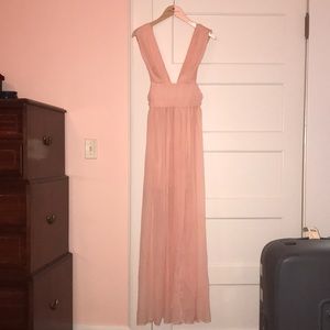 House of CB flowy pink maxi dress